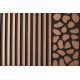 Doormat BH 701 Stones, antislip, outdoor, indoor, gum - brown