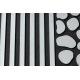 Alfombrilla antideslizante BH 701 piedras, exterior, interior - plata