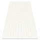 CURVY white 11 Arches washable rug, structured, embossed, plush