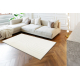 CURVY white 11 Arches washable rug, structured, embossed, plush