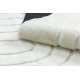 CURVY white 11 Arches washable rug, structured, embossed, plush