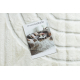 Tapis lavable CURVY blanc 11 Arches, structurel, gaufré, peluche