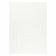 CURVY white 11 Curves washable rug, structured, embossed, plush