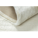 Alfombra moderna TEDDY NEW wool 45 shaggy, felpa, muy gruesa crema