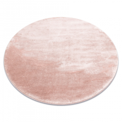 Carpet VISCO circle pink 8 plush, IMITATION OF RABBIT FUR