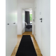 Alfombra de pasillo con refuerzo de goma RUMBA un solo color negro