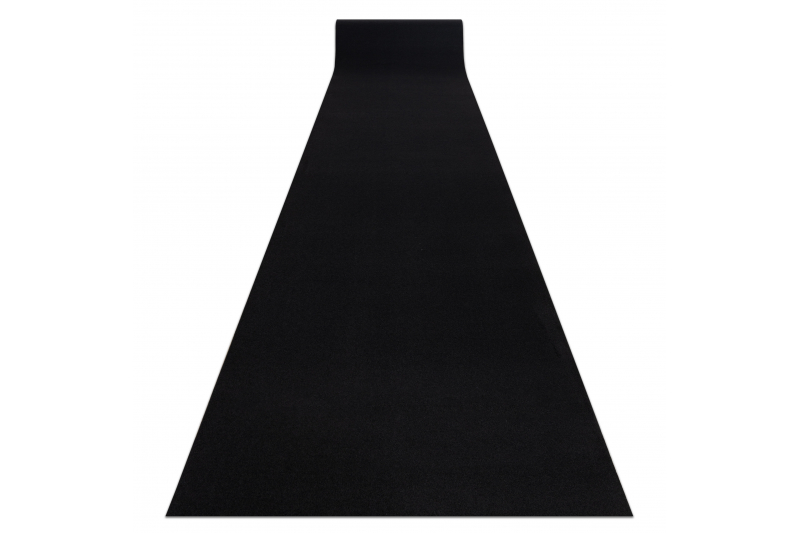 Chodnik RUMBA podgumowany, jednokolorowy czarny - Kolor : czarny, Szerokość : 60 cm