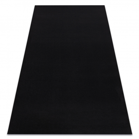 Alfombra de pasillo con refuerzo de goma RUMBA un solo color negro