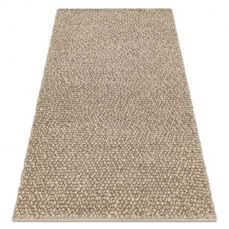 Ullmatta TAHAR 99005C beige - HANDvävd slinga, uniform