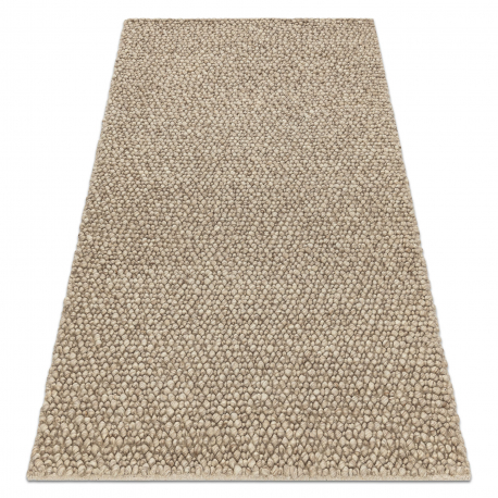 Wool carpet TAHAR 99005C beige - HAND-WOVEN loop, uniform