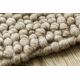 Tapis en laine TAHAR 99005C beige - TISSÉ MAIN boucle, uniforme