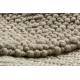 Tapis en laine TAHAR 99005C beige - TISSÉ MAIN boucle, uniforme