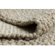 Ullmatta TAHAR 99005C beige - HANDvävd slinga, uniform