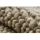 Ullmatta TAHAR 99005C beige - HANDvävd slinga, uniform