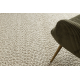 Alfombra de lana TAHAR 99005B crema / gris - TEJIDA A MANO bucle, Uniforme 