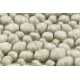 Alfombra de lana TAHAR 99005B crema / gris - TEJIDA A MANO bucle, Uniforme 