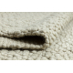 Alfombra de lana TAHAR 99005B crema / gris - TEJIDA A MANO bucle, Uniforme 