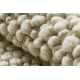 Alfombra de lana TAHAR 99005B crema / gris - TEJIDA A MANO bucle, Uniforme 