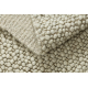 Alfombra de lana TAHAR 99005B crema / gris - TEJIDA A MANO bucle, Uniforme 