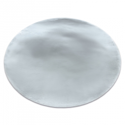 Modern carpet TEDDY NEW dream 47 circle shaggy, plush, very thick silver
