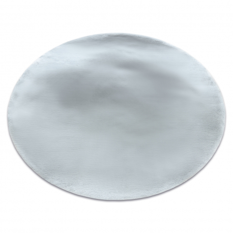 Modern carpet TEDDY NEW dream 47 circle shaggy, plush, very thick silver