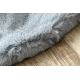 Modern carpet TEDDY NEW dream 47 circle shaggy, plush, very thick silver