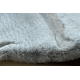 Modern carpet TEDDY NEW dream 47 circle shaggy, plush, very thick silver