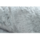 Tapis TEDDY NEW dream 47 cercle Shaggy argent très épais, en peluche