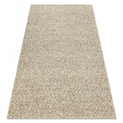 Alfombra de lana TAHAR 99005G gris / beige - TEJIDA A MANO bucle, Uniforme 