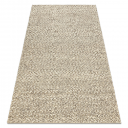 Wool carpet TAHAR 99005G grey / beige - HAND-WOVEN loop, uniform