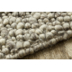 Ullmatta TAHAR 99005G grå / beige - Handvävd slinga, uniform