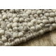 Wool carpet TAHAR 99005G grey / beige - HAND-WOVEN loop, uniform