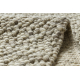 Ullmatta TAHAR 99005G grå / beige - Handvävd slinga, uniform