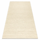 Alfombra de lana TAHAR 99004B crema - TEJIDA A MANO bucle, Uniforme 