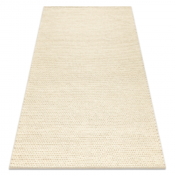 Wool carpet TAHAR 99004B cream - HAND-WOVEN loop, uniform