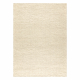 Wollteppich TAHAR 99004B Creme - HANDGEWEBT Schlinge, uniform