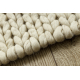 Wool carpet TAHAR 99004B cream - HAND-WOVEN loop, uniform