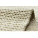 Wool carpet TAHAR 99004B cream - HAND-WOVEN loop, uniform