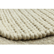 Tapis en laine TAHAR 99004B crème - TISSÉ MAIN boucle, uniforme