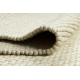 Wool carpet TAHAR 99004B cream - HAND-WOVEN loop, uniform