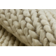 Wool carpet TAHAR 99004B cream - HAND-WOVEN loop, uniform