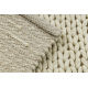 Wool carpet TAHAR 99004B cream - HAND-WOVEN loop, uniform