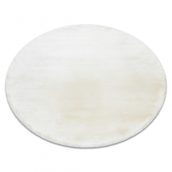 Dywan TEDDY NEW wool 45 koło Shaggy krem bardzo gruby, pluszowy