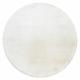 Dywan TEDDY NEW wool 45 koło Shaggy krem bardzo gruby, pluszowy