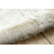Modern carpet TEDDY NEW wool 45 circle shaggy, plush, very thick cream
