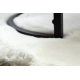 Modern carpet TEDDY NEW wool 45 circle shaggy, plush, very thick cream