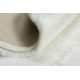 Modern carpet TEDDY NEW wool 45 circle shaggy, plush, very thick cream