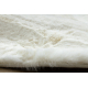 Modern carpet TEDDY NEW wool 45 circle shaggy, plush, very thick cream