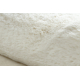 Modern carpet TEDDY NEW wool 45 circle shaggy, plush, very thick cream