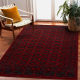 Tapis en laine OMEGA BUCHARA Cadre, cercles rouge